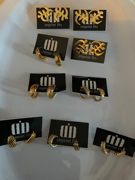 Imprint studs and hoops