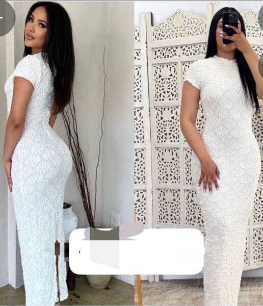 Robe moulante blanche élégante