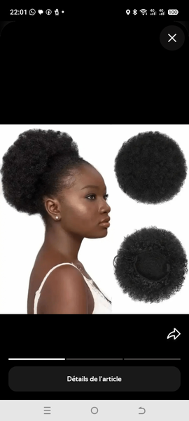 Chignon Afro Bouclé