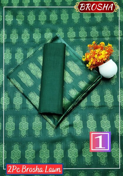 2PC LAWN LUXURY SUMMER COLLECTION WITH BAROSHA WORK