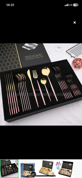 Golden cutlery