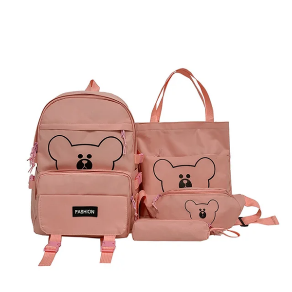 Set de Sacs à Dos Ours Rose