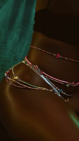 Chaînes de taille perlée(baya)