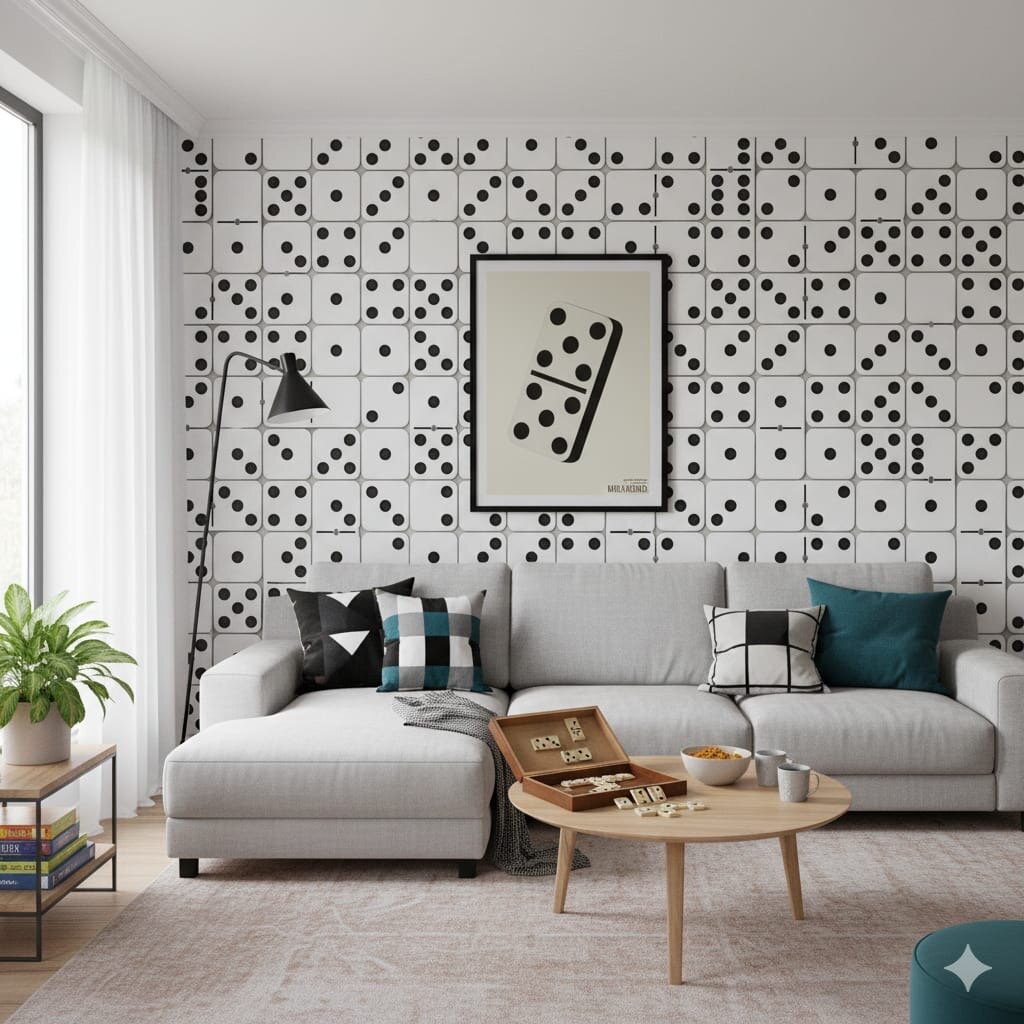 Papier peint design dominos