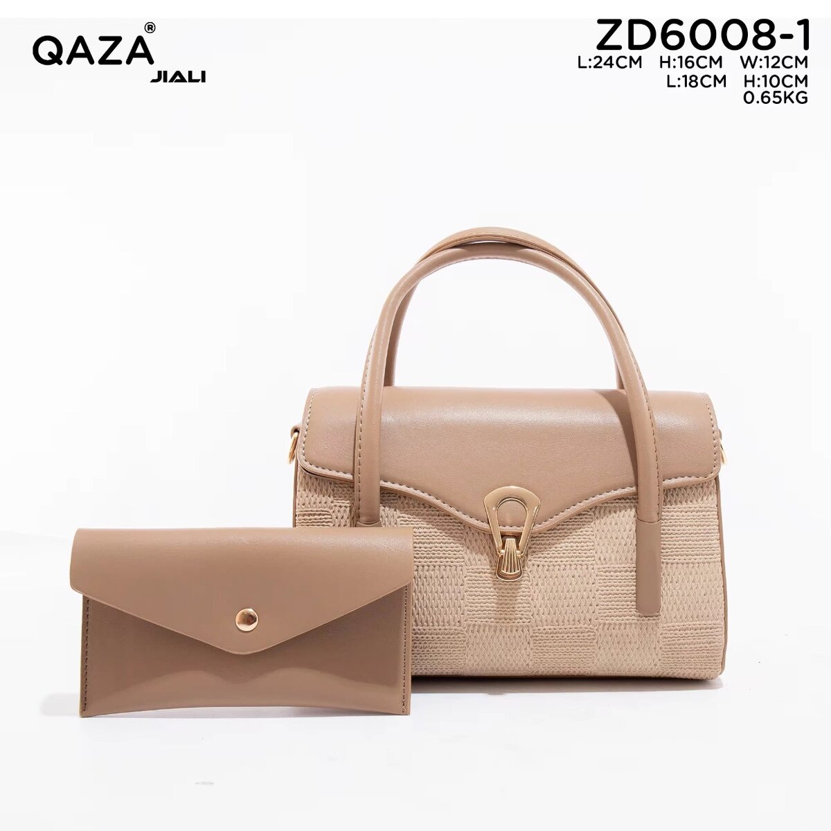 QAZA Sac à main avec pochette