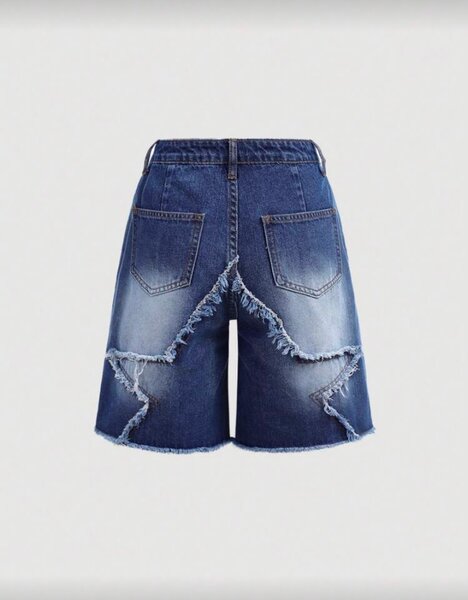 Short en jean design étoile