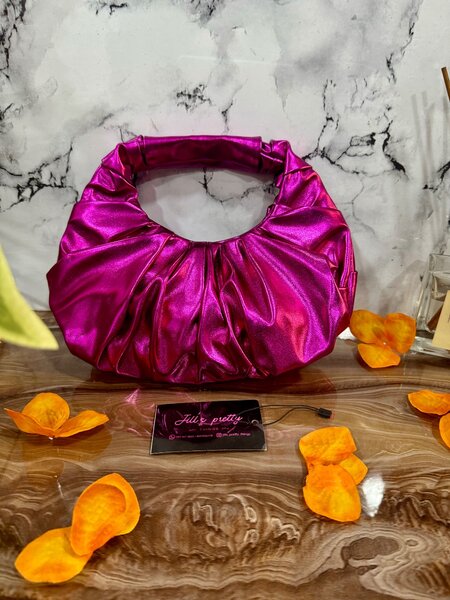 Metallic pink bag