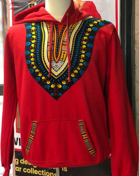 Hoodie with Dashiki design