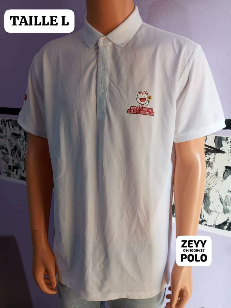 Polo blanc décontracté homme