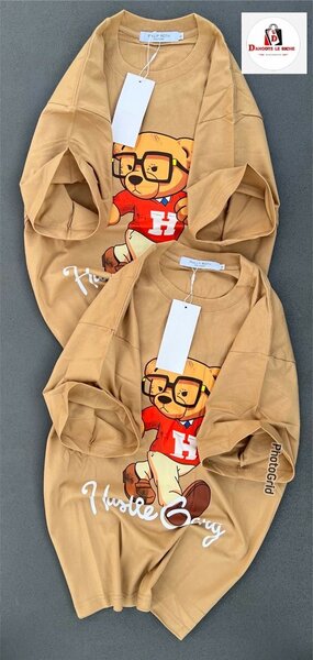 T-shirt en coton motif ours