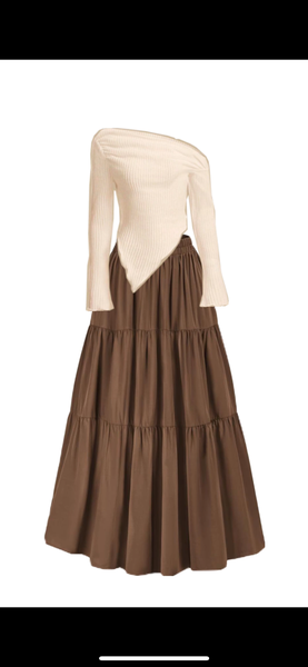 Robe maxi chic en deux pièces