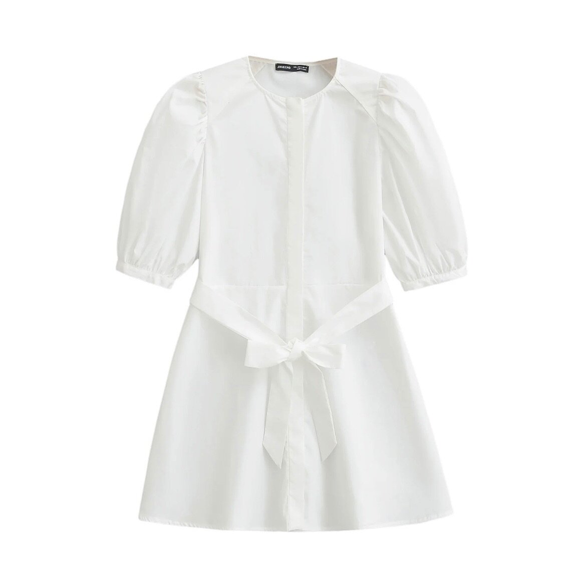 Crew neck short sleeved dresses