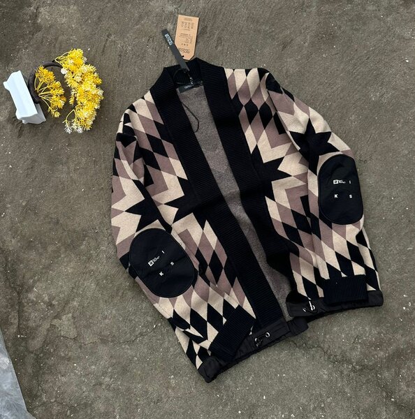 Cardigan à motifs géométriques