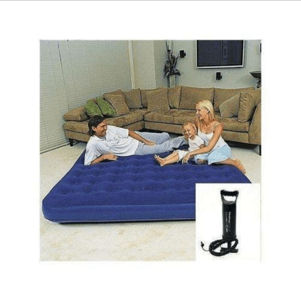 Matelas gonflable bleu pour la famille