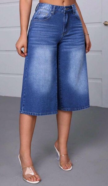 Culottes en denim tendance