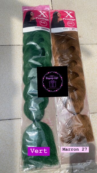 Cheveux Tresse Vert et Marron