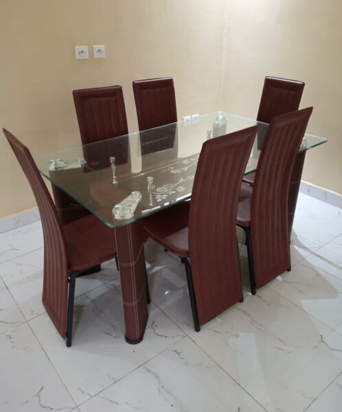 Ensemble table à manger en verre