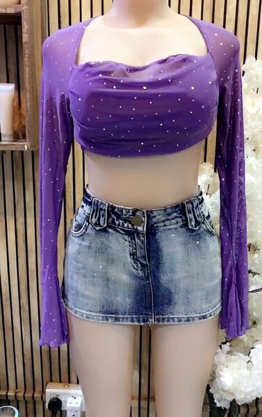 Denim skirt and top (price is for both)