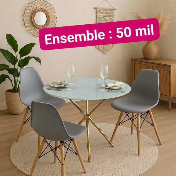 Ensemble Table et Chaises Modernes