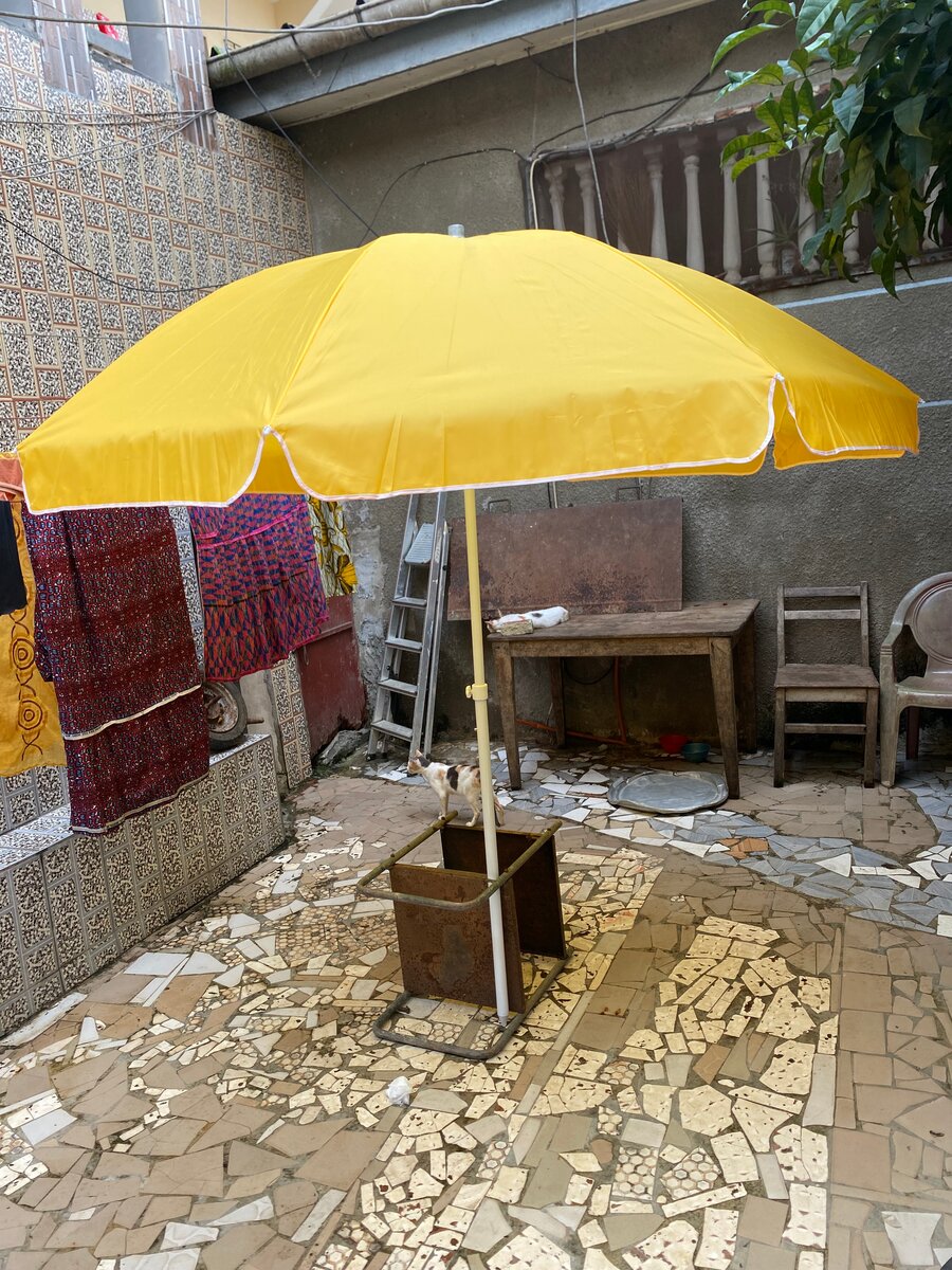Parasol 2m40 Oxford 420d-jaune