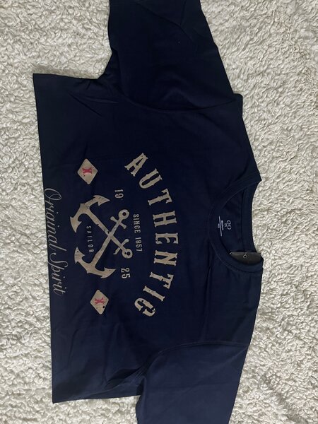 T-shirt homme marine ancre