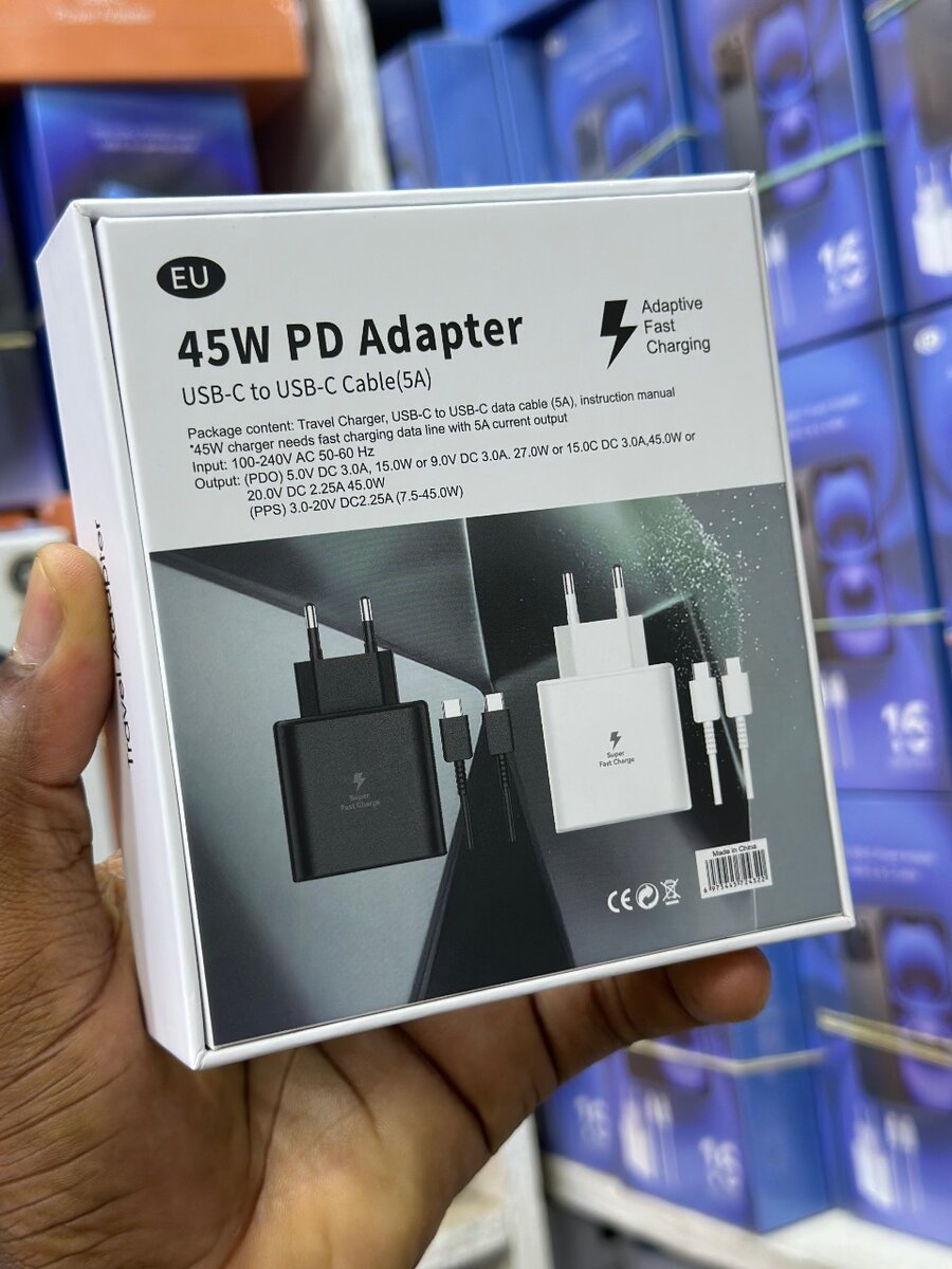 Chargeur USB-C 45W PD Blanc