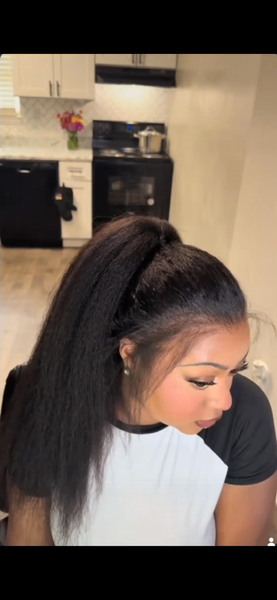 Perruque effet cheveux frontal