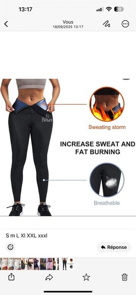 Legging de sudation fitness