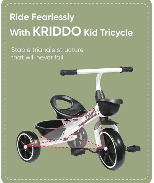 KRIDDO Kids Tricycles