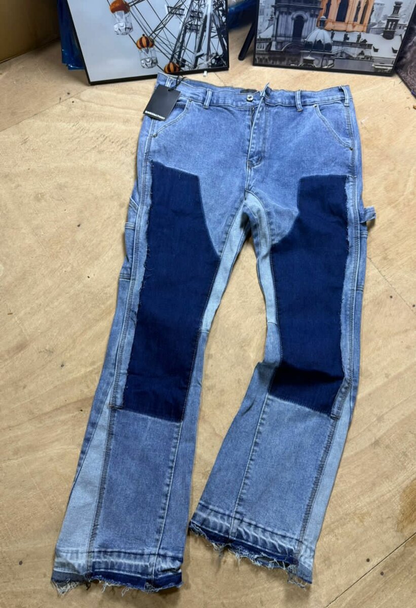 Jeans décontractés patchwork