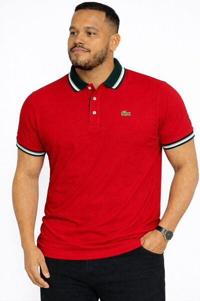 Polo Lacoste rouge pour homme