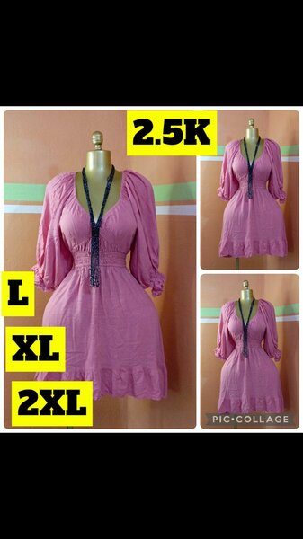 Robe rose élégante femme