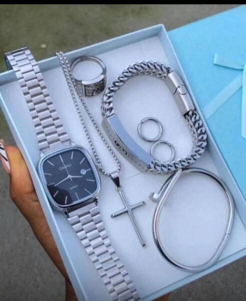 Ensemble Montre et Bijoux Acier