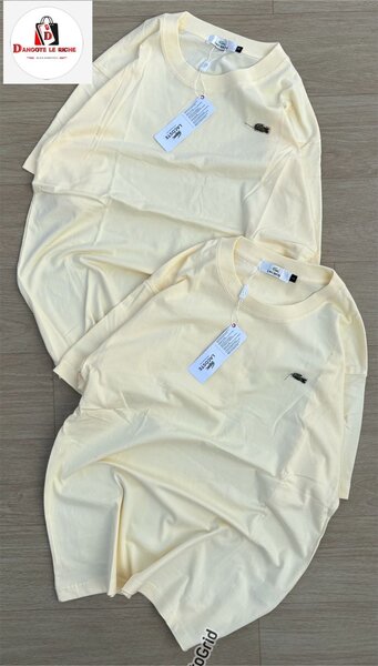 T-shirt jaune basique homme