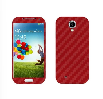 Samsung Galaxy S4 Red Carbon Fiber Texture Mobile Skin