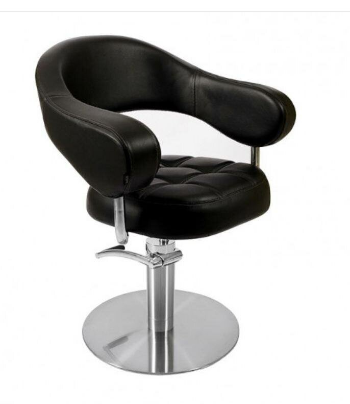 Tabouret de barbier en cuir noir