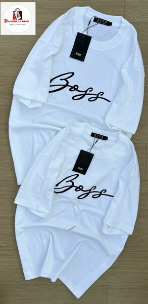 T-shirt blanc "Boss"
