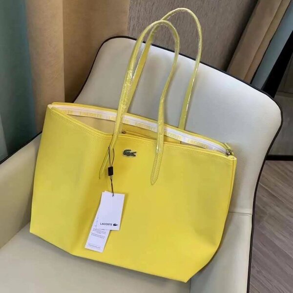 Sac fourre-tout jaune Lacoste