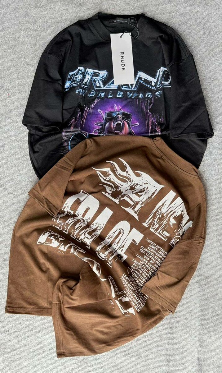 Lot de T-shirts graphiques tendance