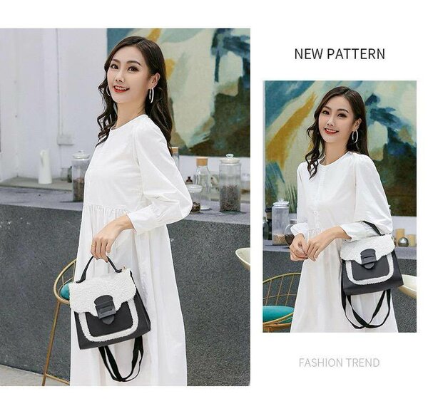 Sac bandoulière en daim doux