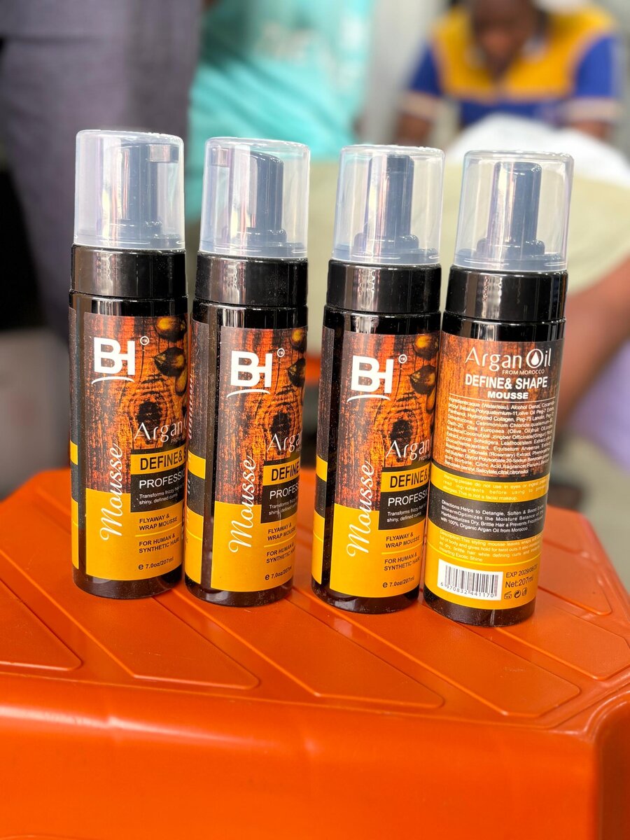 Mousse coiffante à l'argan