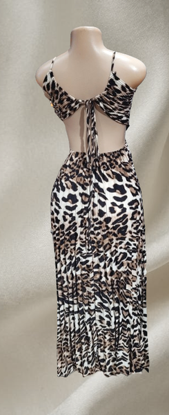 Robe longue léopard chic