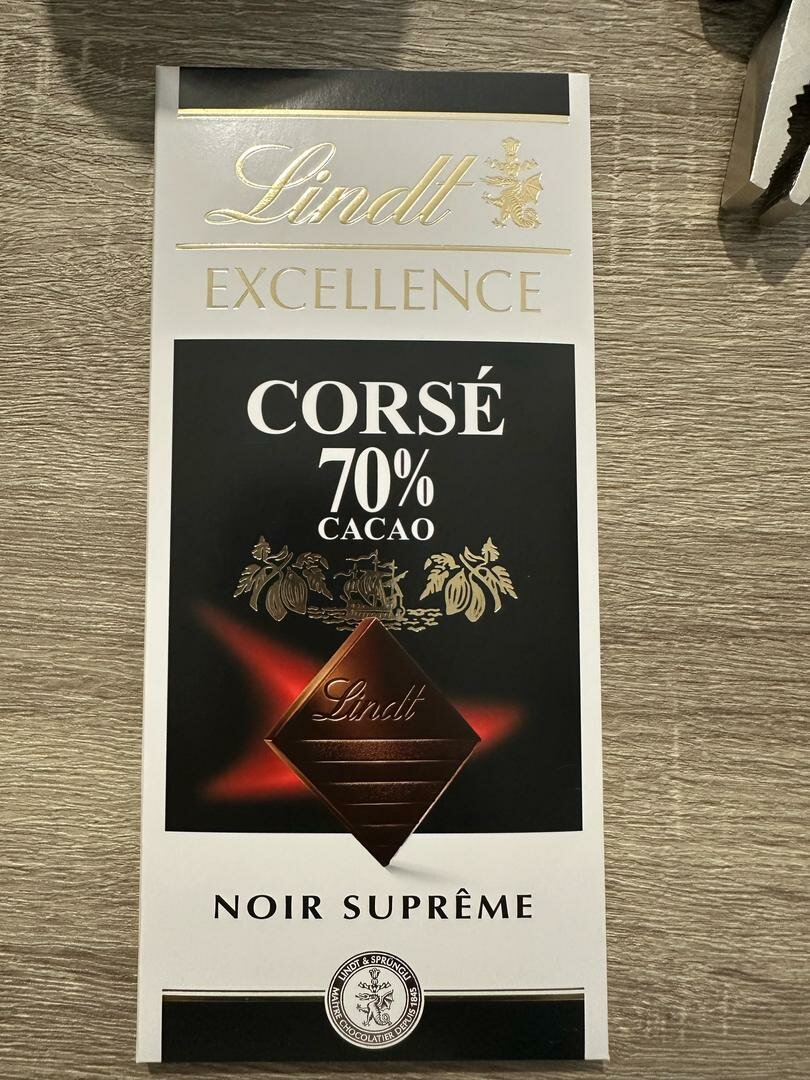 Chocolat noir Lindt 70%