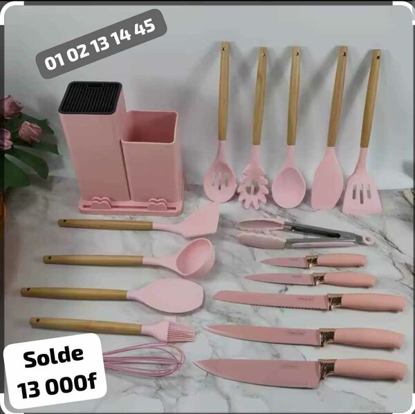 Set d'Ustensiles de Cuisine en Silicone