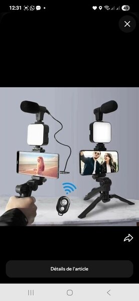 Pack vlogging smartphone