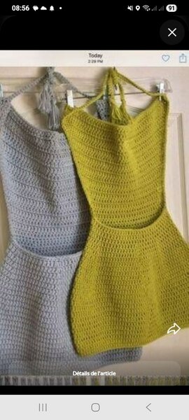 Robe en crochet colorée