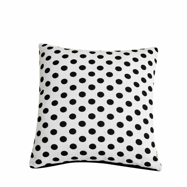 Coussin décoratif à pois noir