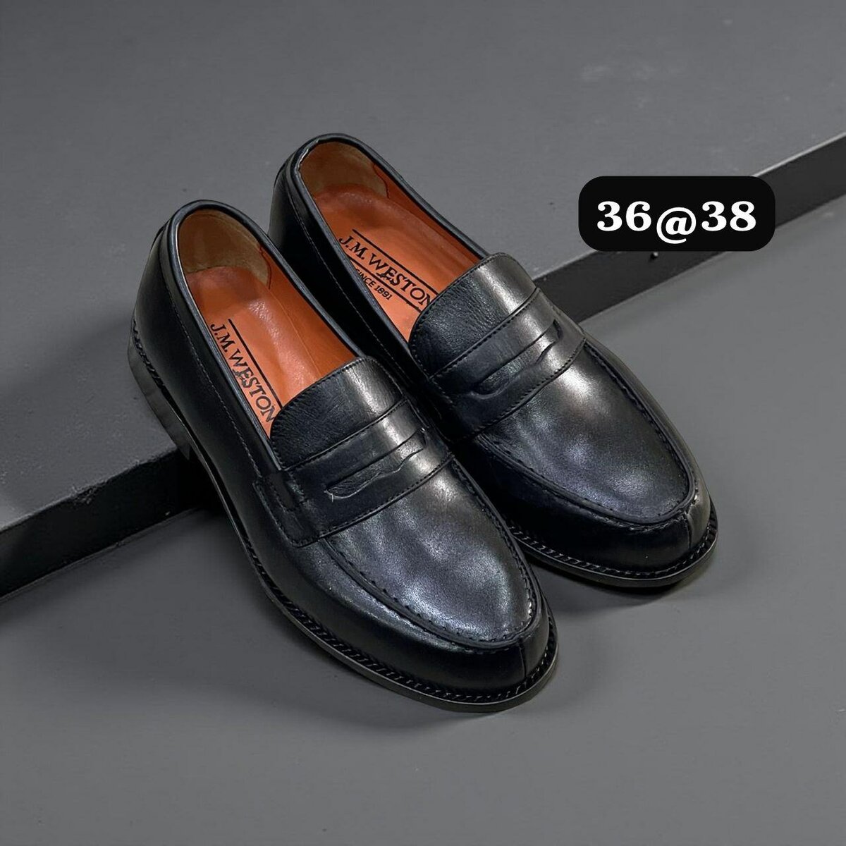 Chaussures Derby en cuir noir