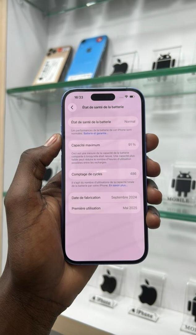 iPhone 16, 128giga bleu