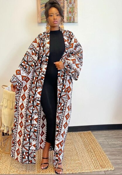 Long Bogolan Kimonos